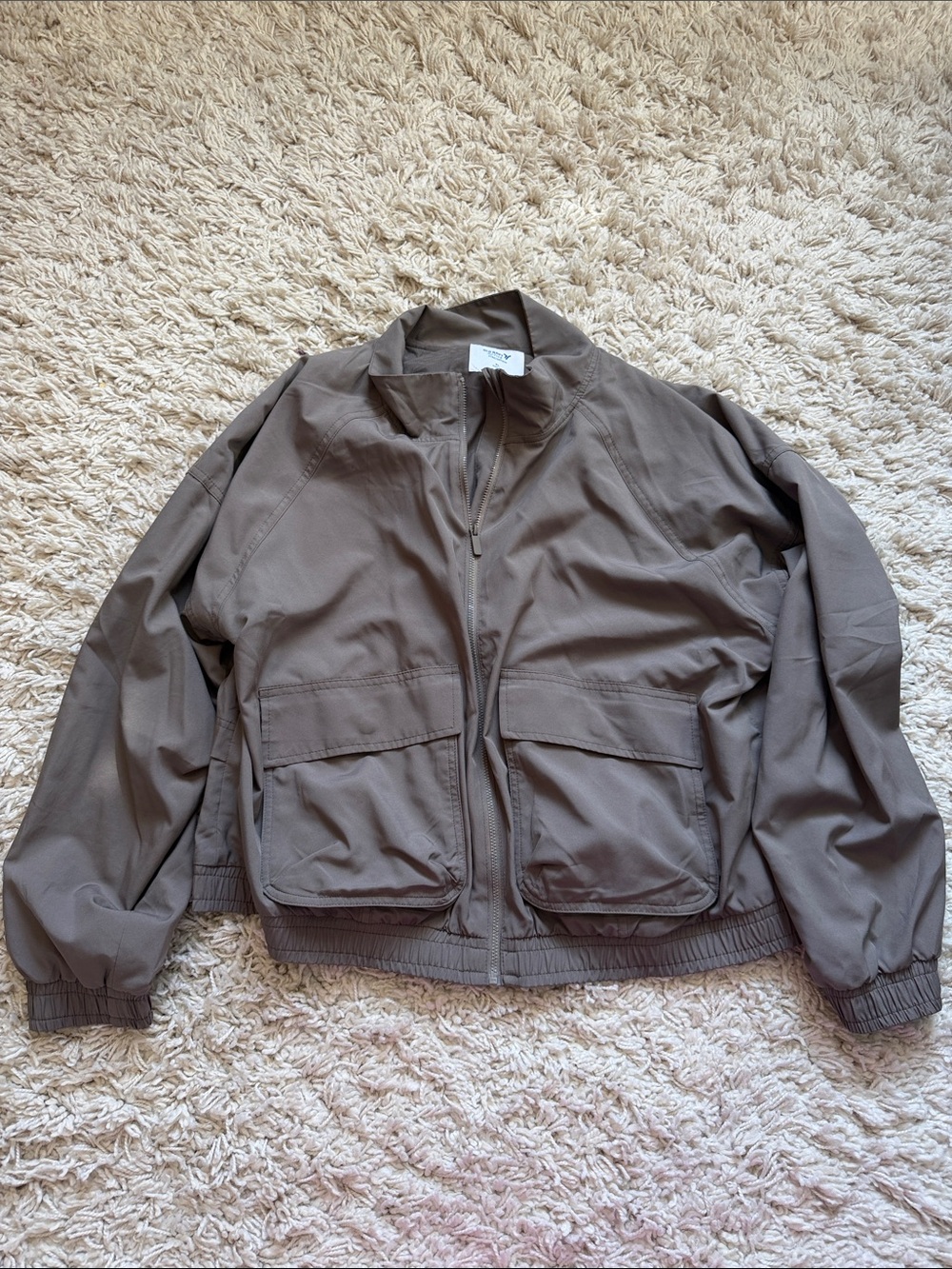 Old Navy Women's Bomber Jacket - Mushroom Taupe